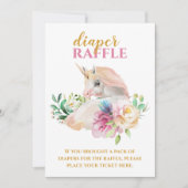 ベビーかわいらしユニコーンおむつラッフル玄関サイン 招待状 (正面)