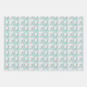 ベビーかわいらし引用文ピンク&ブルーフラワーベビーシャワー ラッピングペーパーシート (正面3)