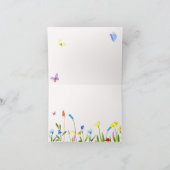 ベビーかわいらし開花ワイルドフラワーありがとう サンキューカード (内部)