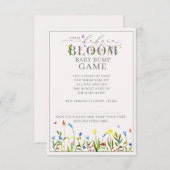 ベビーかわいらし開花山花バンプゲーム 招待状 (正面/裏面)