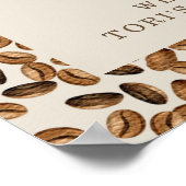 ベビーがアイスコーヒーの赤ちゃんシャワーを醸造している歓迎 ポスター (角)