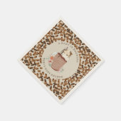 ベビーがアイスコーヒーフローラベビーシャワーを醸造している スタンダードカクテルナプキン (角)