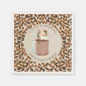 ベビーがアイスコーヒー豆のベビーシャワーを醸造している スタンダードカクテルナプキン (正面)