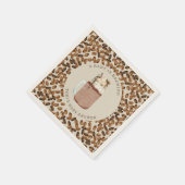 ベビーがアイスコーヒー豆のベビーシャワーを醸造している スタンダードカクテルナプキン (角)