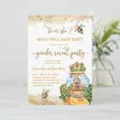 ベビーがイラストレーションになるパーティー 招待状 (スタンド正面)