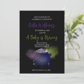 ベビーがウィッチーな赤ちゃんシャワー招待状を醸造している 招待状 (スタンド正面)