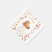 ベビーがカボチャのスパイスコーヒーベビーシャワーを醸造している スタンダードカクテルナプキン (角)