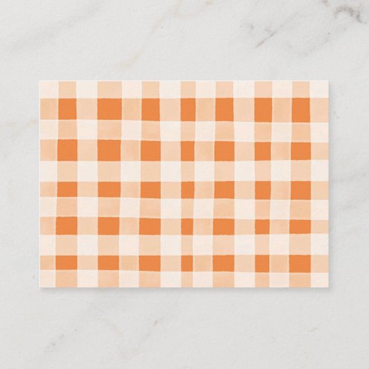 ベビーがカボチャのスパイスベビーシャワー詳細を醸造している エンクロージャーカード (裏面)