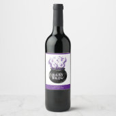 ベビーがカルドロンハロウィーンベイビーシャワーを醸造している ワインラベル (正面)