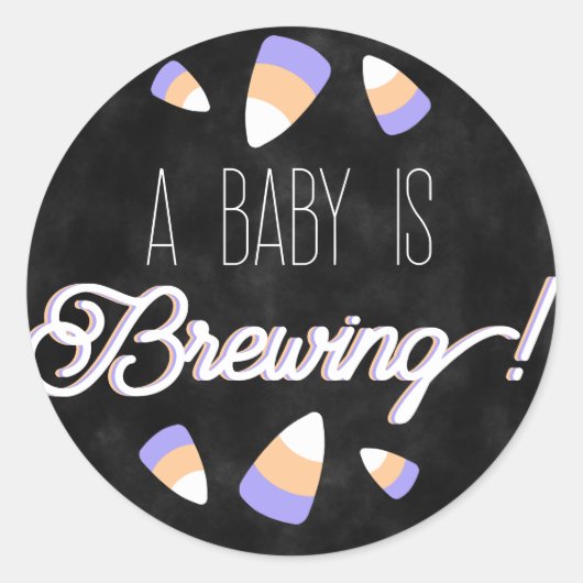 ベビーがキャンディ不気味コーンを醸造する ラウンドシール (正面)