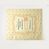 ベビーがキュートなスター誕生日を1つ背景 タペストリー (正面(横))