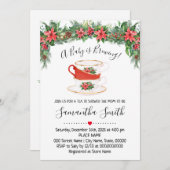 ベビーがクリスマスティーベイビーシャワーを醸造している シーズンカード (正面/裏面)