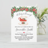 ベビーがクリスマスティーベイビーシャワーを醸造している シーズンカード (スタンド正面)