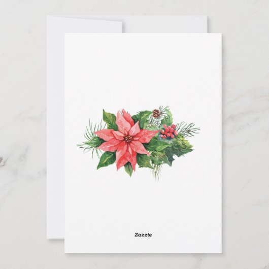 ベビーがクリスマスティーベイビーシャワーを醸造している シーズンカード (裏面)