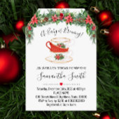 ベビーがクリスマスティーベイビーシャワーを醸造している シーズンカード