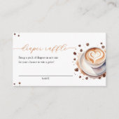 ベビーがコーヒーおむつラッフルを醸造している エンクロージャーカード (正面)