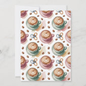 ベビーがコーヒーとミルクの赤ちゃんシャワーを醸造している 招待状 (裏面)