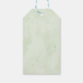 ベビーがコーヒーの緑のベビーシャワーを醸造している ギフトタグ (裏面)