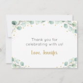 ベビーがコーヒーの緑を醸造してくれてありがとう サンキューカード (裏面)