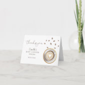 ベビーがコーヒーの赤ちゃんシャワーを醸造している サンキューカード (正面)