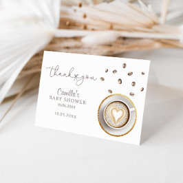 ベビーがコーヒーの赤ちゃんシャワーを醸造している サンキューカード