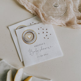 ベビーがコーヒーの赤ちゃんシャワーを醸造している スタンダードカクテルナプキン