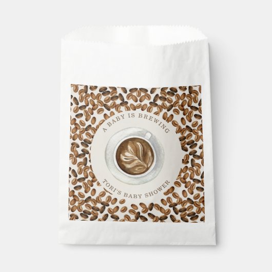 ベビーがコーヒーの赤ちゃんシャワーを醸造している フェイバーバッグ (正面)