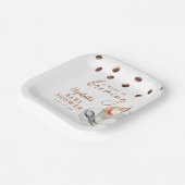 ベビーがコーヒーの赤ちゃんシャワーを醸造している ペーパープレート (傾斜あり)