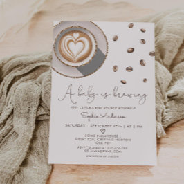 ベビーがコーヒーの赤ちゃんシャワーを醸造している 招待状