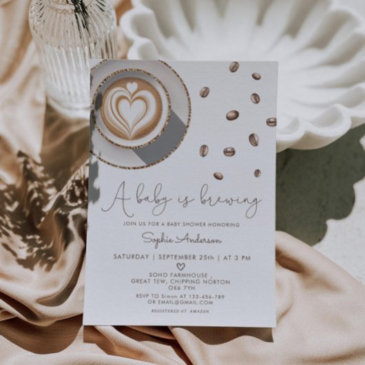 ベビーがコーヒーの赤ちゃんシャワーを醸造している 招待状