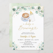 ベビーがコーヒーの赤ちゃんシャワーを醸造している