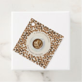 ベビーがコーヒーの赤ちゃんシャワーメッセージカードを醸造している フェイバータグ (インサイチュ)