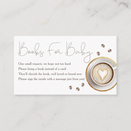 ベビーがコーヒーの赤ちゃんシャワー本を醸造しているベビー エンクロージャーカード (正面)