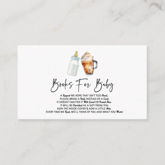 ベビーがコーヒーの赤ちゃんシャワー本を醸造しているベビー エンクロージャーカード (正面)