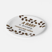 ベビーがコーヒーをテーマにしたベビーシャワーを醸し出している ペーパープレート (アングル)