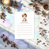 ベビーがコーヒーをテーマにしたベビーシャワーを醸造している アドバイスカード