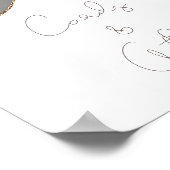 ベビーがコーヒーを醸造しているベビーシャワーカード&ギフト ポスター (角)