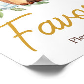 ベビーがコーヒーを醸造している赤ちゃんシャワーの好意 ポスター (角)