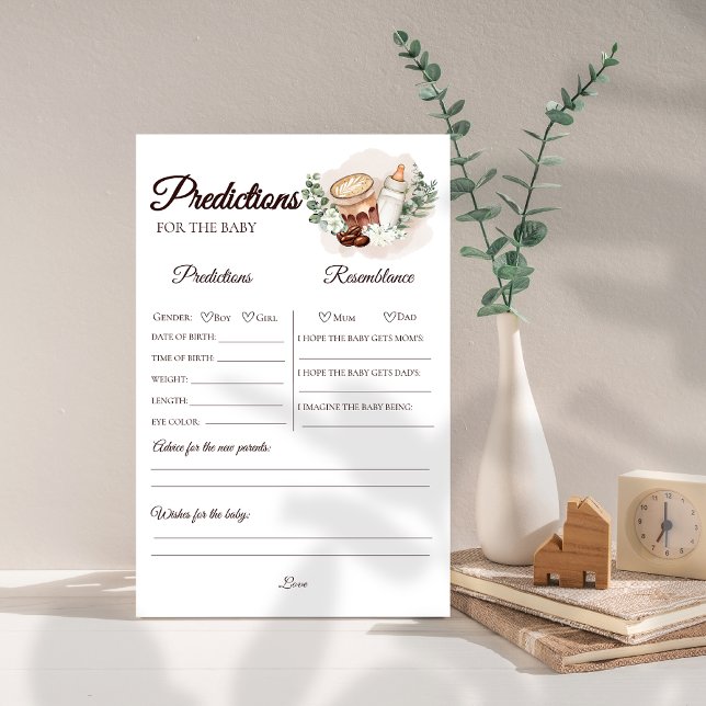 ベビーがコーヒーを醸造している赤ちゃんシャワー予測 (クリエイターアップロード済み)