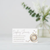 ベビーがコーヒーを醸造している赤ちゃんシャワー表示シャワー エンクロージャーカード (スタンド正面)