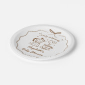 ベビーがコーヒーを醸造してくれてありがとう ペーパープレート (アングル)