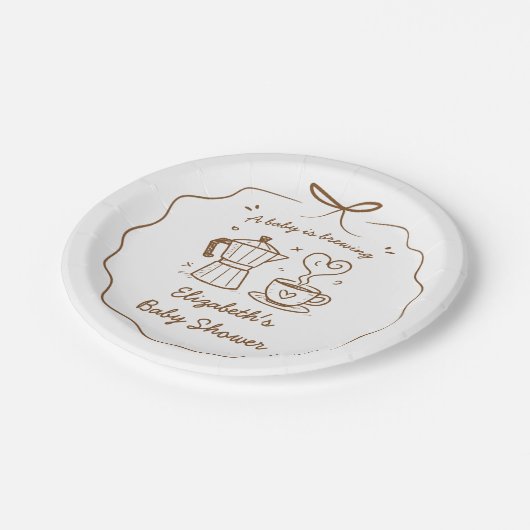 ベビーがコーヒーを醸造してくれてありがとう ペーパープレート (アングル)