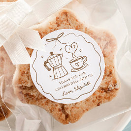 ベビーがコーヒーを醸造してくれてありがとう ラウンドシール