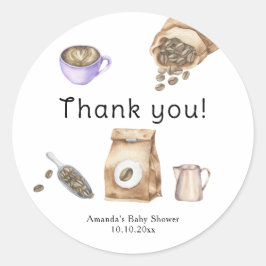 ベビーがコーヒーを醸造してくれてありがとう ラウンドシール