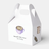 ベビーがコーヒーカップの赤ちゃんシャワーを醸造している フェイバーボックス (裏面サイド)