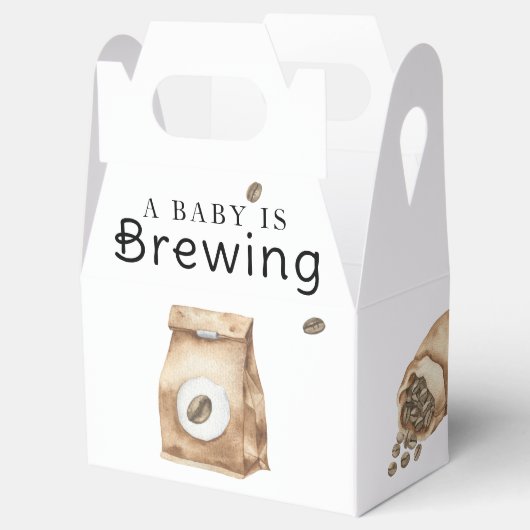 ベビーがコーヒーカップの赤ちゃんシャワーを醸造している フェイバーボックス (オープン)