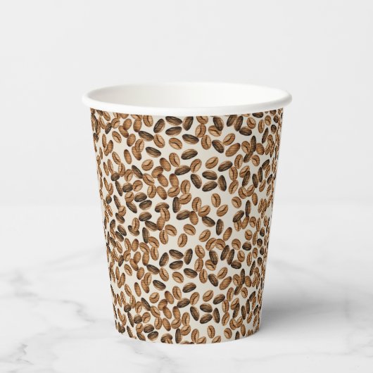 ベビーがコーヒーカップ&豆のベビーシャワーを醸造している 紙コップ (裏面)