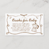 ベビーがコーヒーカード用のコーヒーブックを醸造しているベビー エンクロージャーカード (正面)