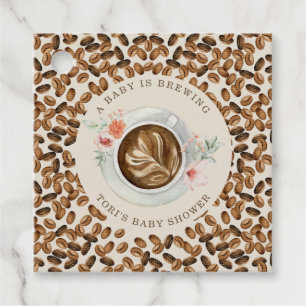 ベビーがコーヒーフローラのベビーシャワーを醸造している フェイバータグ