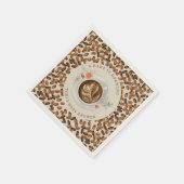 ベビーがコーヒーフローラを醸造している赤ちゃんシャワーナプキン スタンダードカクテルナプキン (角)